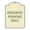 Signmission Designer Series-Resident Parking Only, Tan & Green Heavy-Gauge Aluminum, 24" x 18", TG-1824-9896 A-DES-TG-1824-9896 - alternate 1